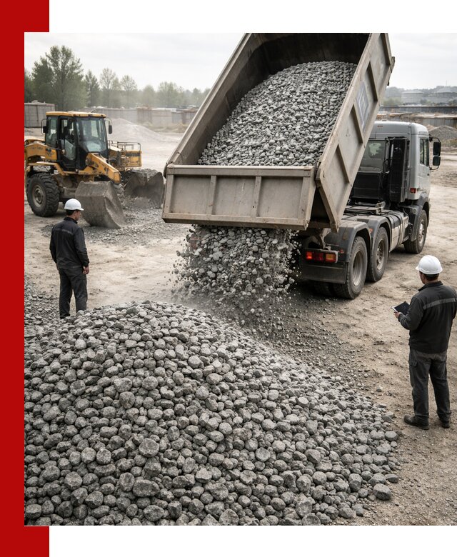 Доставка гранитного щебня фракции 20-40 в Крымске