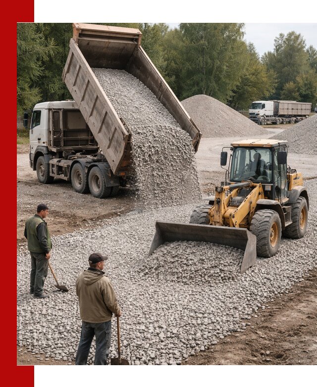 Купить гравийный щебень фракция 20-40 в Крымске с доставкой