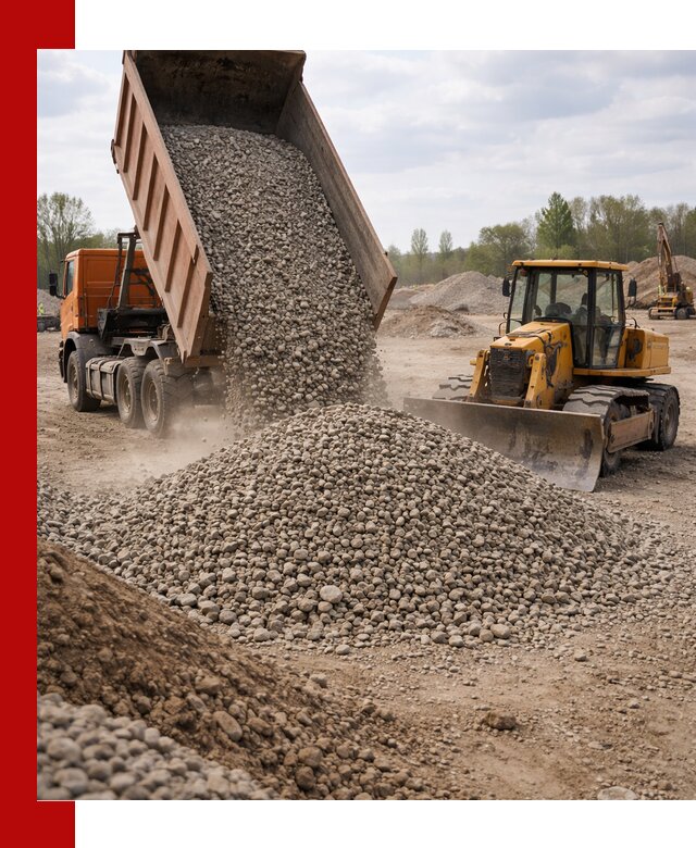Доставка гравийного щебня фракции 40-70 в Крымске