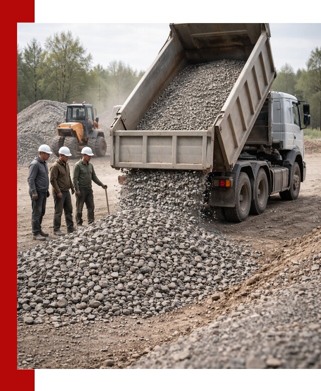 Доставка гравийного щебня фракции 70-120 в Крымске