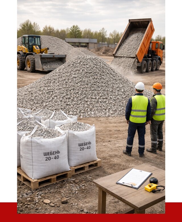 Известняковый щебень 20-40 в Крымске от 2176 р. ПРОНЕРУДКрм