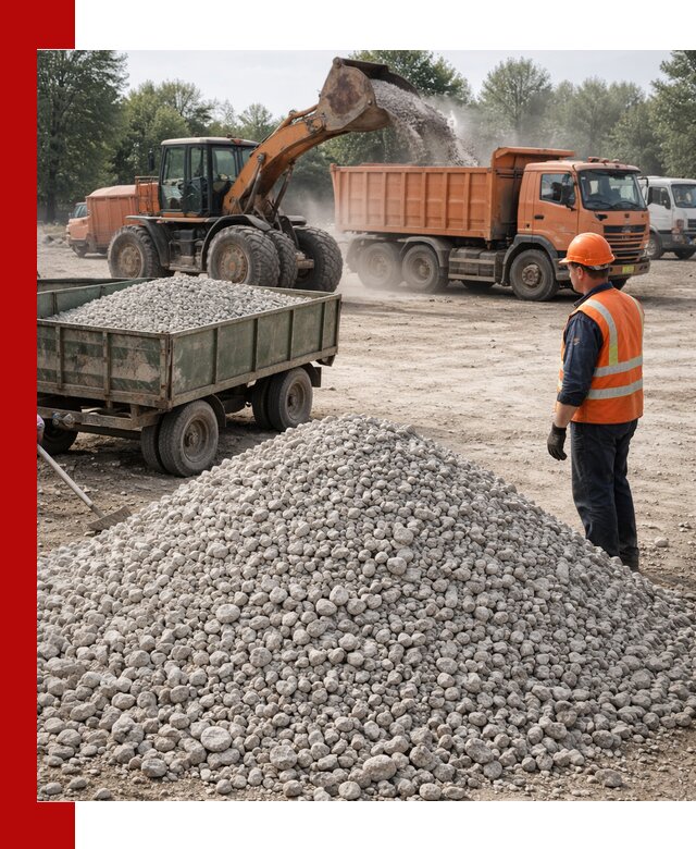 Доставка известнякового щебня фракция 20–40 в Крымске