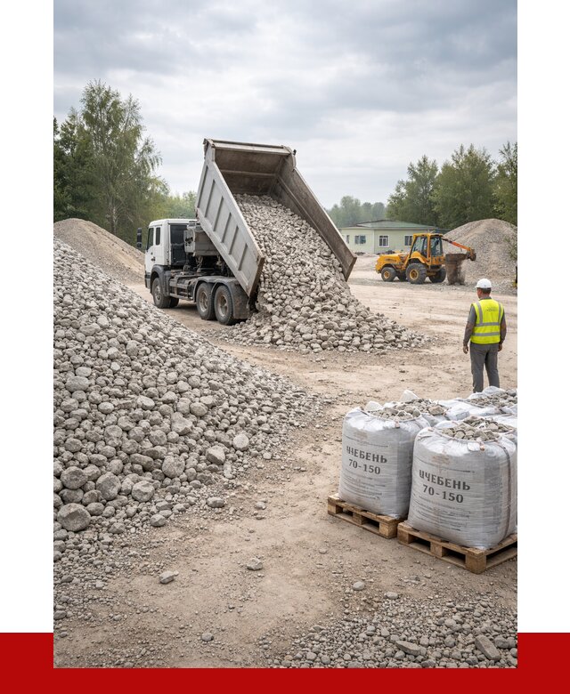 Известняковый щебень фракция 70-150 в Крымске от 1295 р. | ПРОНЕРУДКрм