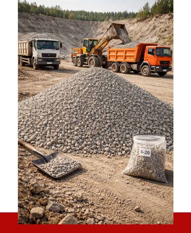 Доломитовый щебень фр. 5-20 в Крымске от 4352 р. | ПРОНЕРУДКрм