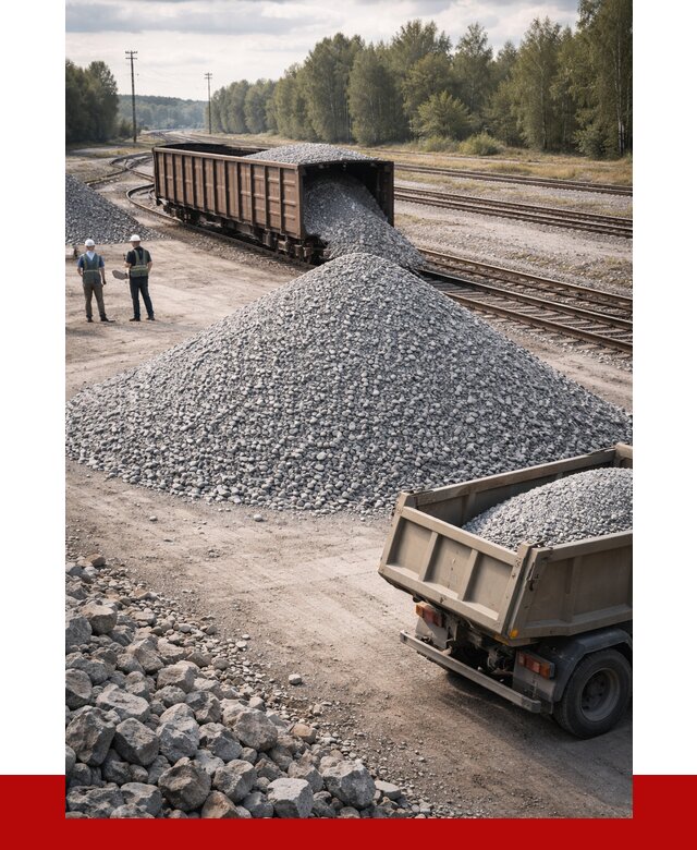 Железнодорожный щебень 20-60 в Крымске от 1762 р. | ПРОНЕРУДКрм