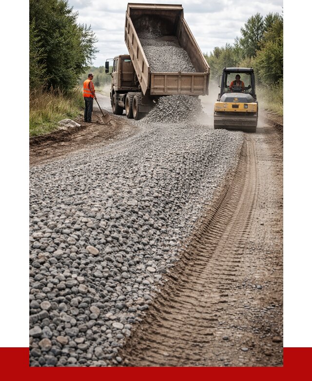 Щебень для отсыпки дороги в Крымске от 2798 р. ПРОНЕРУДКрм