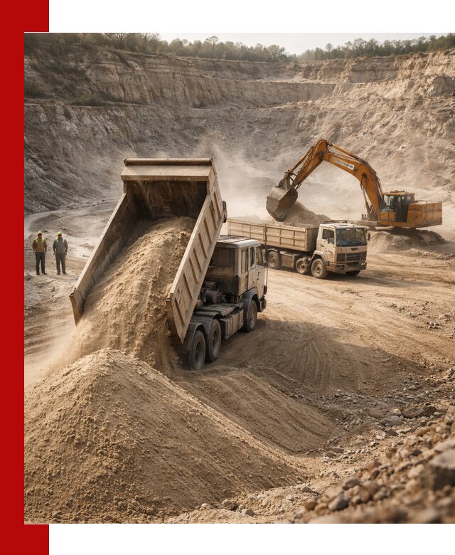 Карьерный песок навалом с доставкой в Крымске