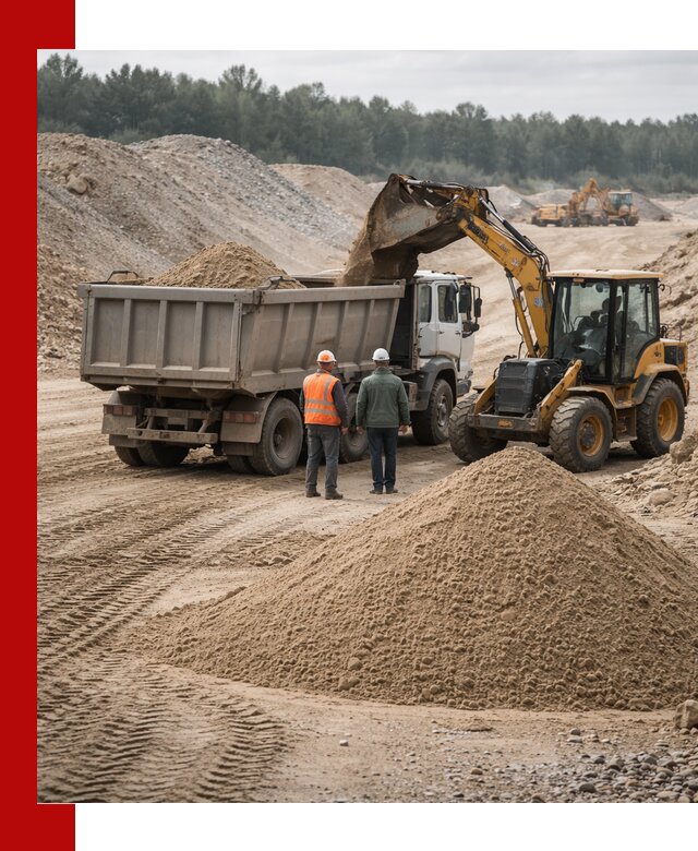 Карьерный среднезернистый песок с доставкой в Крымске