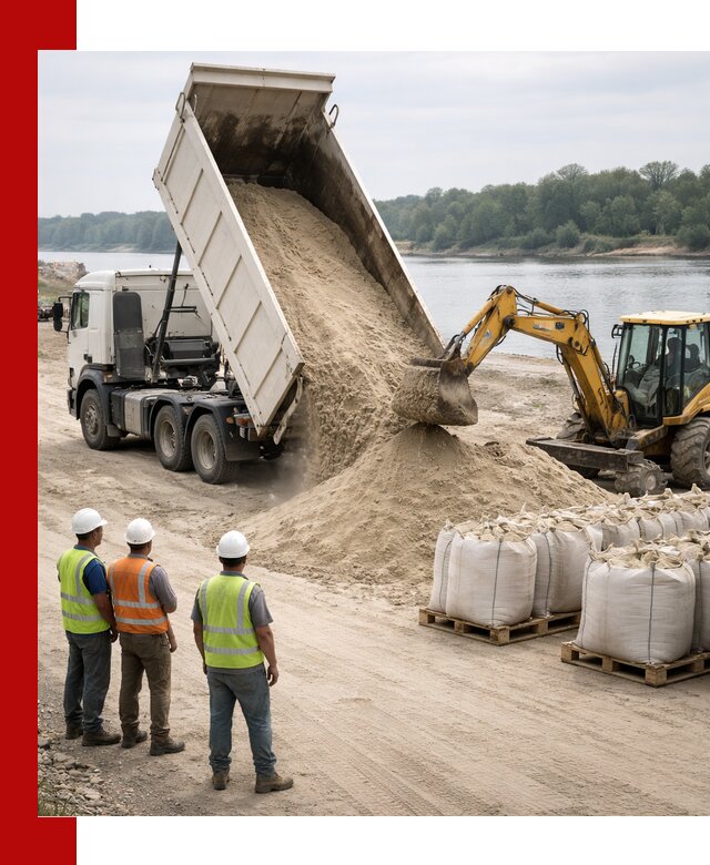 Доставка речного песка в Крымске самосвалами и погрузкой