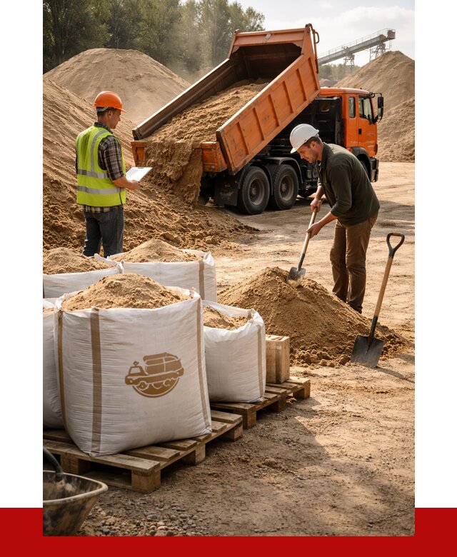 Строительный песок в Крымске от 2280 р. с доставкой, ПРОНЕРУДКрм