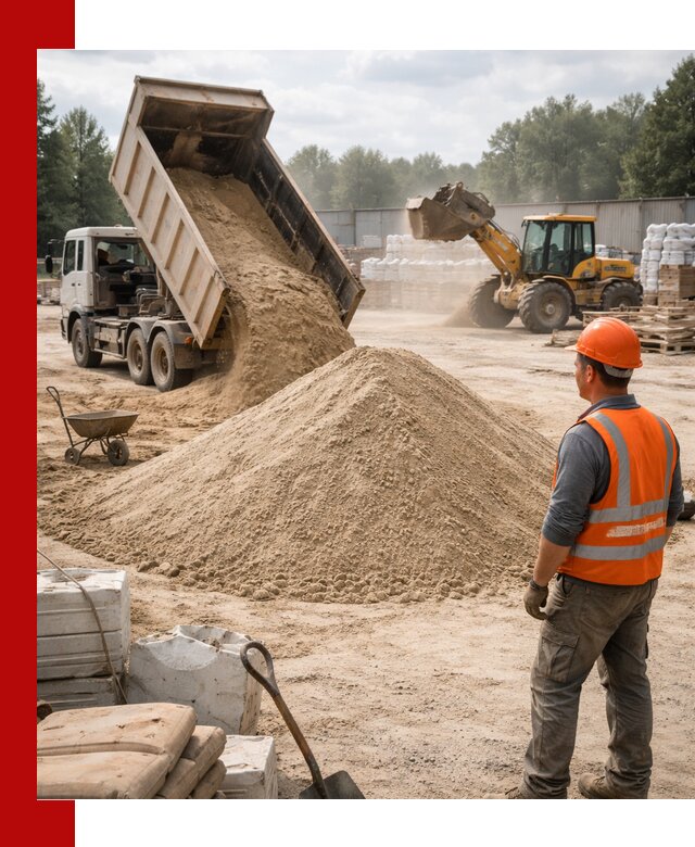 Доставка строительного песка с самосвалом в Крымске