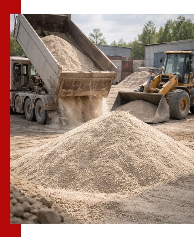 Кварцевый песок с доставкой в Крымске для строительных работ