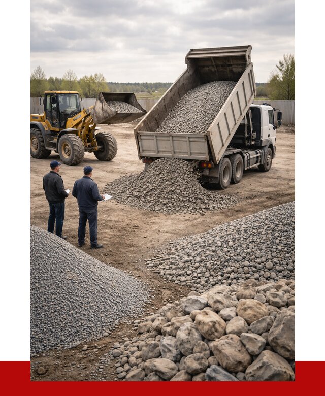 Гравий и камень с доставкой в Крымске от 4352 р. - ПРОНЕРУДКрм