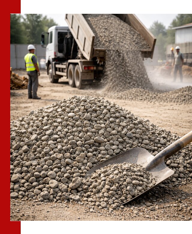 Доставка гравия фракции 20-40 в Крымске с самосвалами