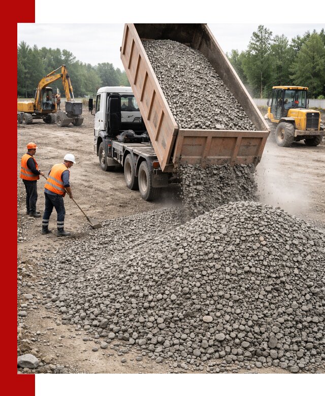 Доставка гравия фракции 40-70 в Крымске оптом и в розницу