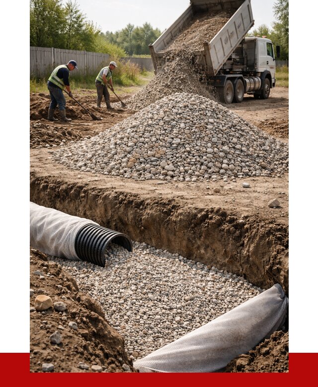 Гравий для дренажа в Крымске от 2280 р., доставка ПРОНЕРУДКрм