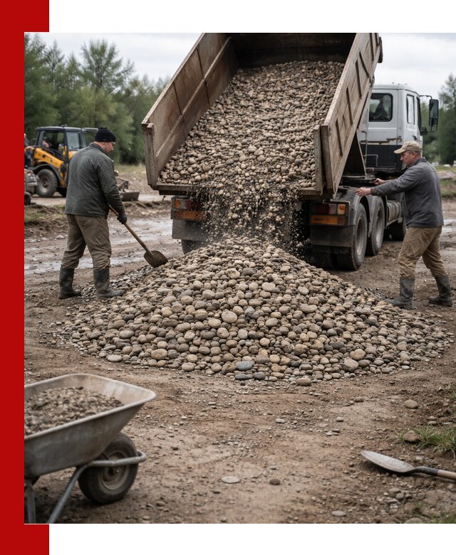 Доставка гальки речной оптом и в розницу в Крымске