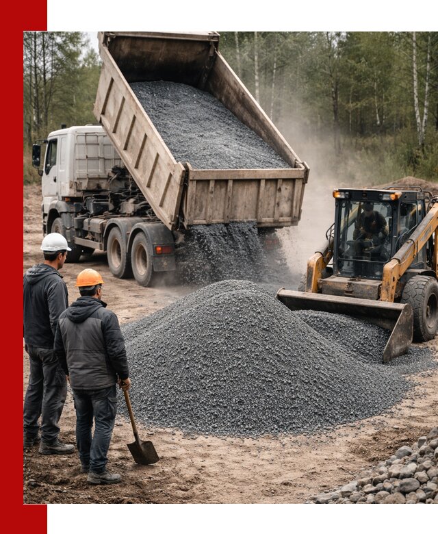 Гранитный отсев 0-5 с доставкой и разгрузкой в Крымске