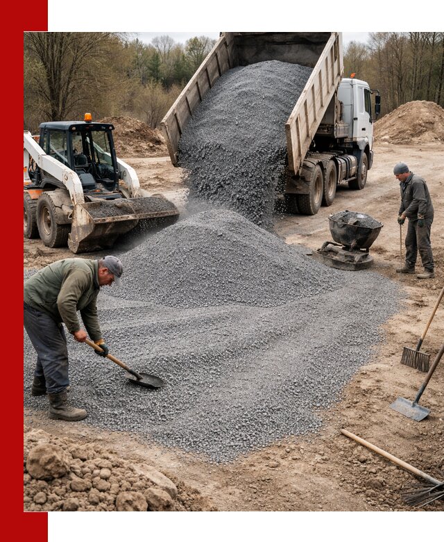 Отсев для подсыпки в Крымске — доставка и подсыпка на участок