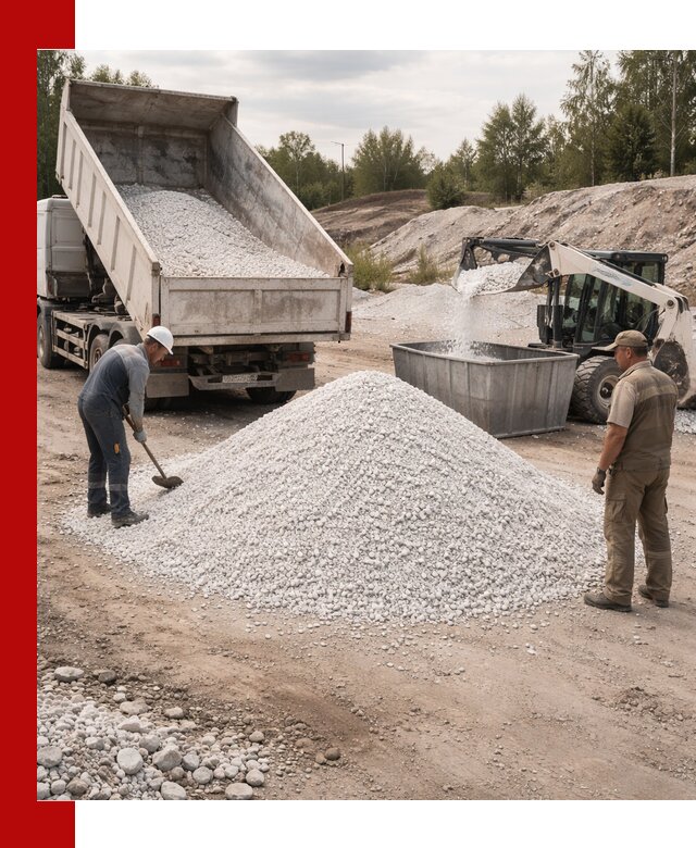 Доставка и продажа белой мраморной крошки в Крымске