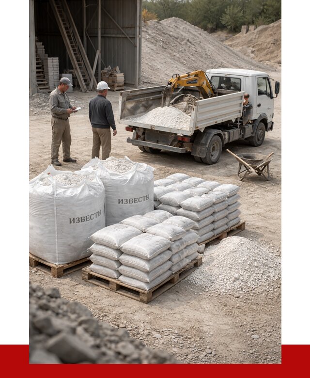 Известь строительная в Крымске с доставкой от 4352 р. | ПРОНЕРУДКрм