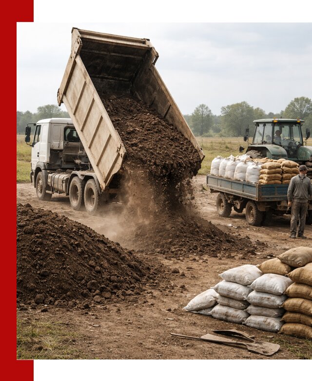 Доставка грунта и удобрений оптом в Крымске для сельхоз и строительства