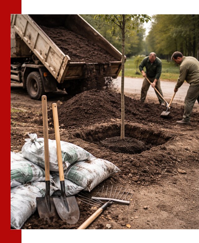 Грунт для посадки деревьев в Крымске — доставка и подготовка почвы