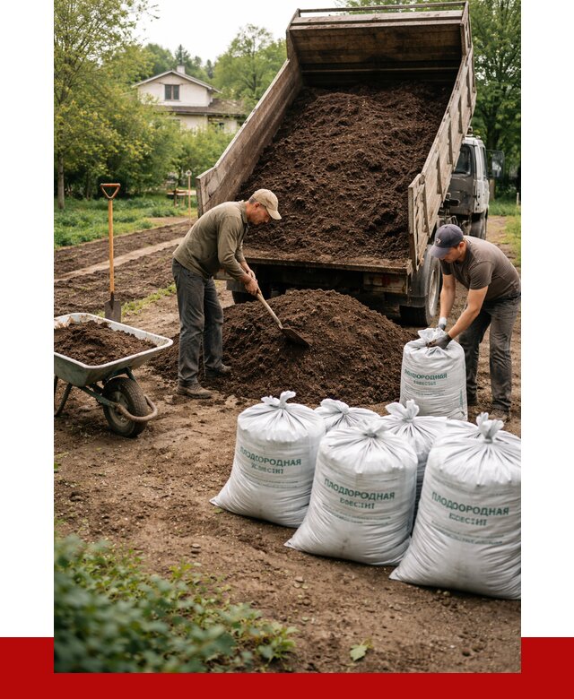 Плодородная смесь в Крымске от 4352 р./куб с доставкой | ПРОНЕРУДКрм