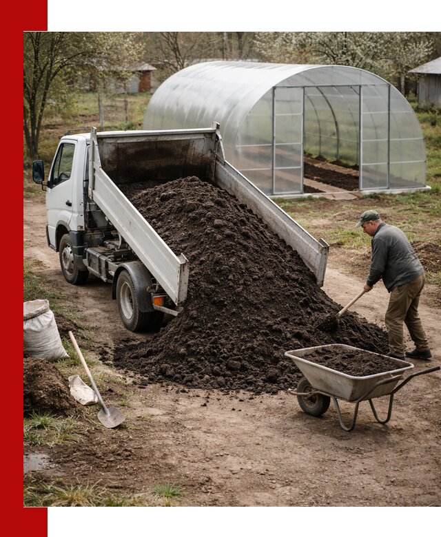 Чернозем для теплицы с доставкой в Крымске