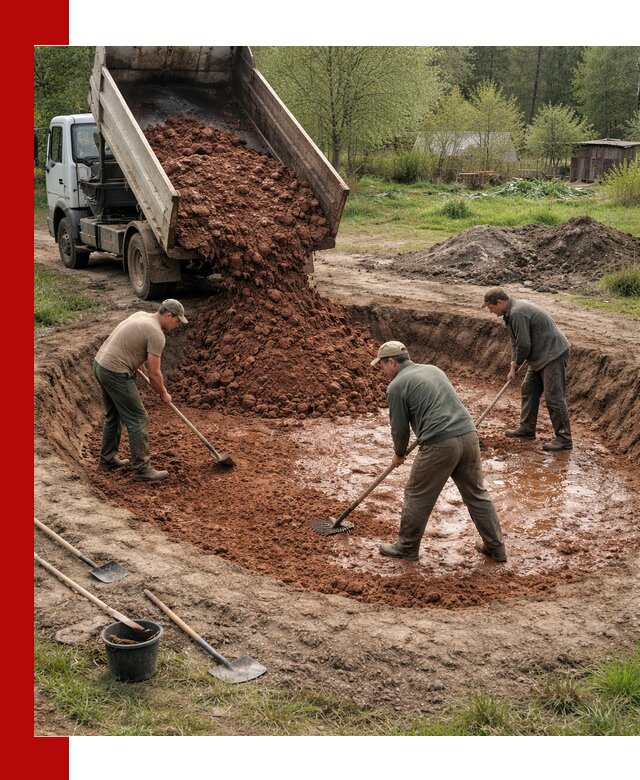 Купить качественную глину для пруда в Крымске