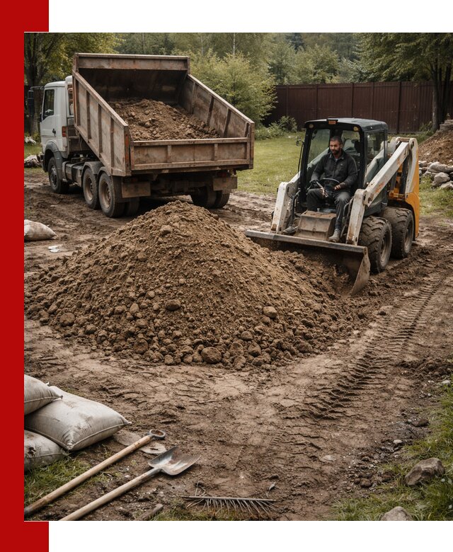 Суглинок для планировки участков в Крымске с доставкой и выгрузкой