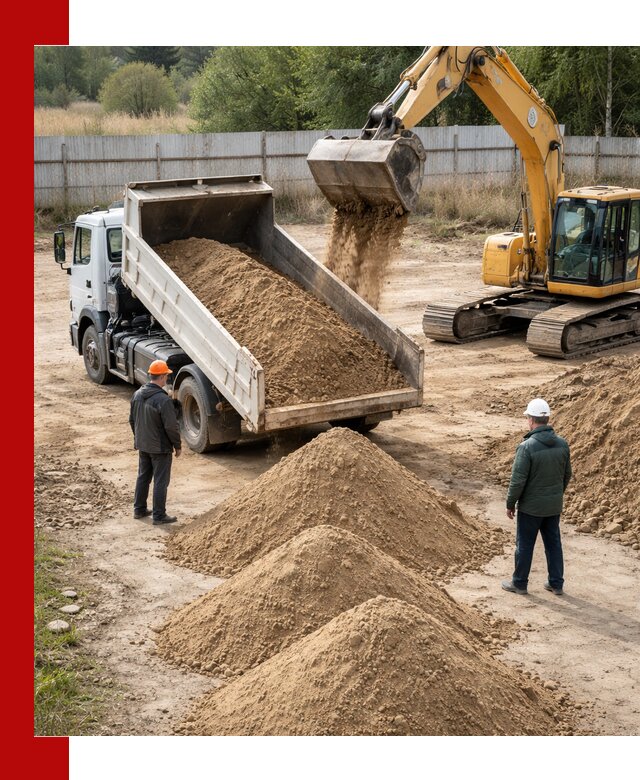 Доставка супеси вагонными и автопартиями в Крымске
