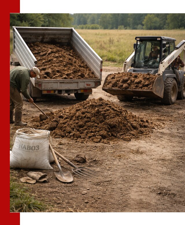 Доставка конского навоза в Крымске с разгрузкой и доставкой на объект