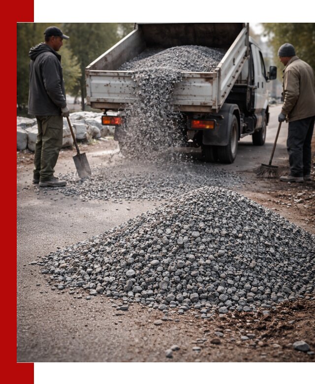 Гранитная крошка для посыпки дорог и тротуаров в Крымске