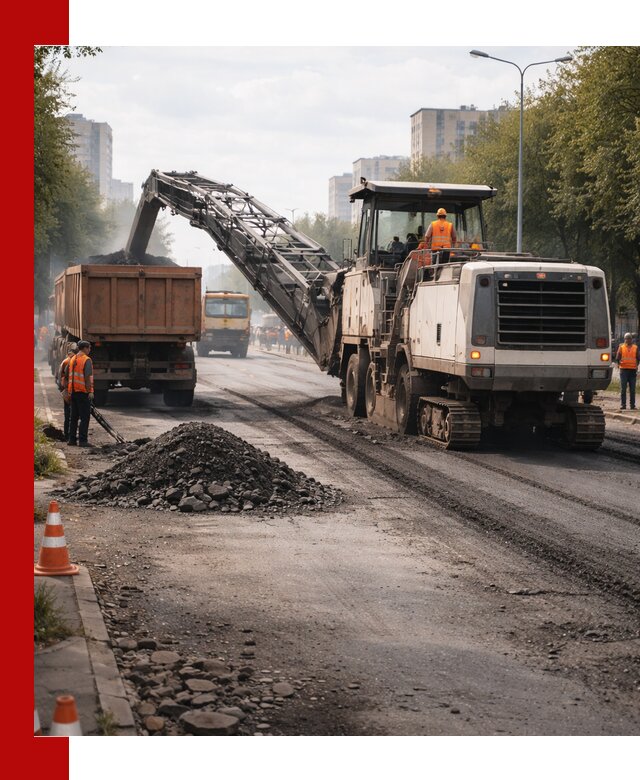 Фрезерованный асфальт в Крымске — удаление и вывоз старого покрытия