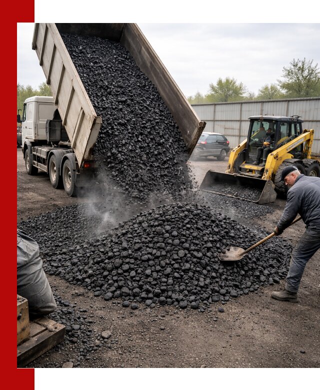 Доставка угля орех в Крымске оптом и в розницу