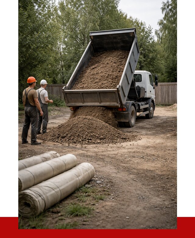 Доставка сыпучих материалов самосвалом в Крымск от 4352 р. | ПРОНЕРУДКрм