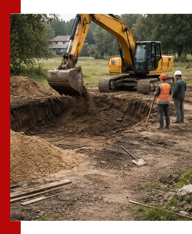 Рытье котлована под фундамент в Крымске (быстро и недорого)
