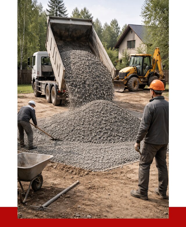 Отсыпка участка щебнем в Крымске от 6736 р. ПРОНЕРУДКрм