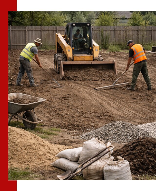 Выравнивание участка под строительство и благоустройство в Крымске