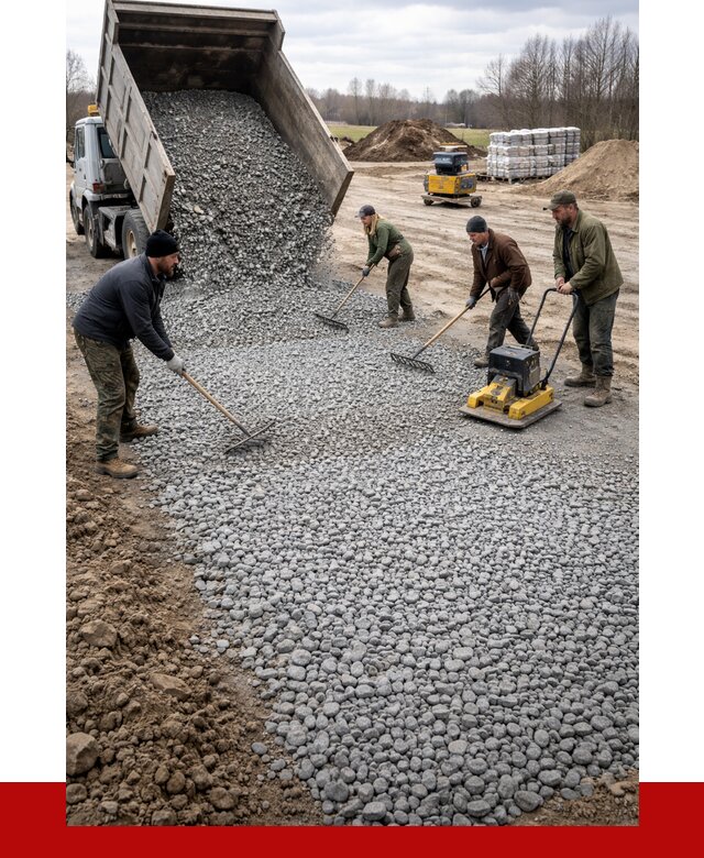 Устройство щебеночной подушки в Крымске от 4663 р. ПРОНЕРУДКрм